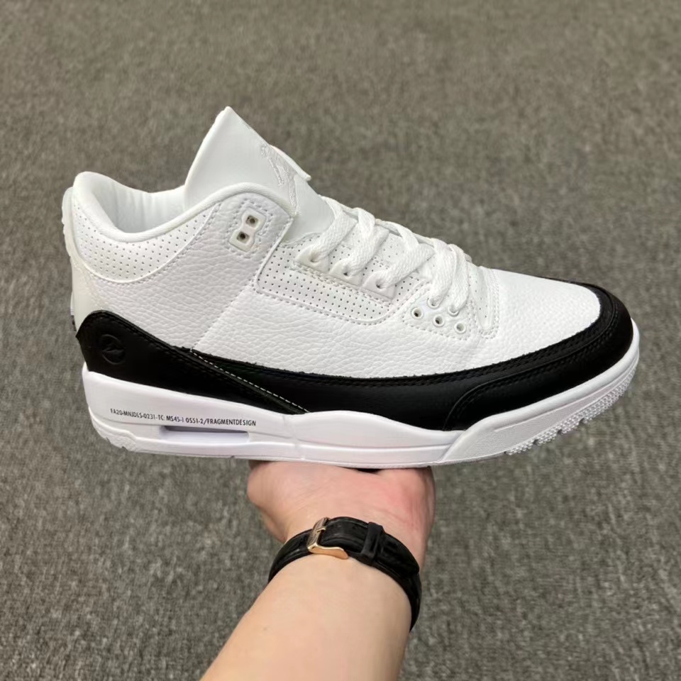 Men's Running weapon Air Jordan 3 White/Black Shoes 094